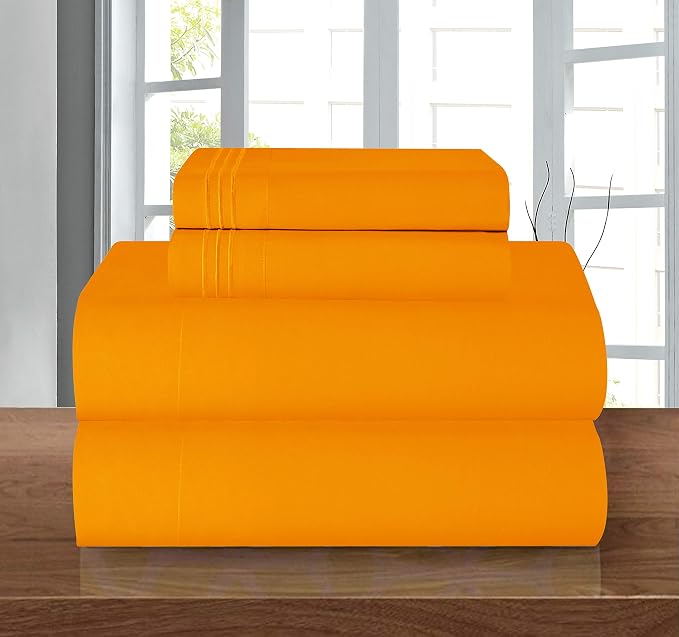 Elegant Comfort Luxury Soft 1500 Premier Hotel Quality 4-Piece Sheet Wrinkle - Image 9
