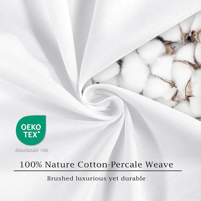 FreshCulture Pure Cotton Fitted Sheets California King Size, 300 Thread Count - Image 6