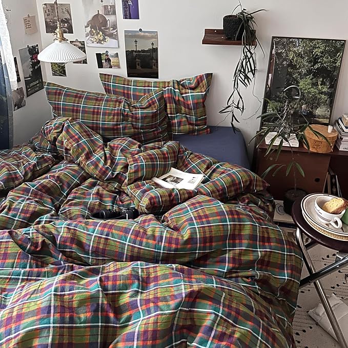 mixinni Buffalo Plaid Duvet Cover Set Full Size - Image 2