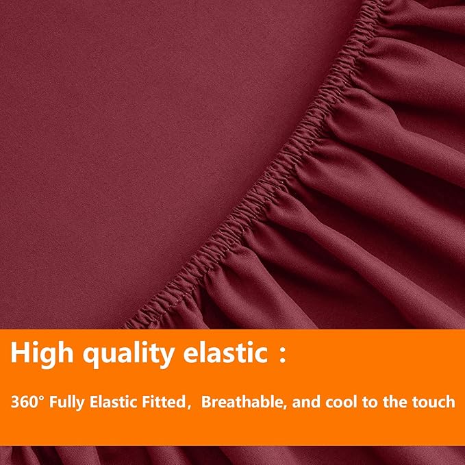 TAIMIT Burgandy King Size Comforter Set - Image 6