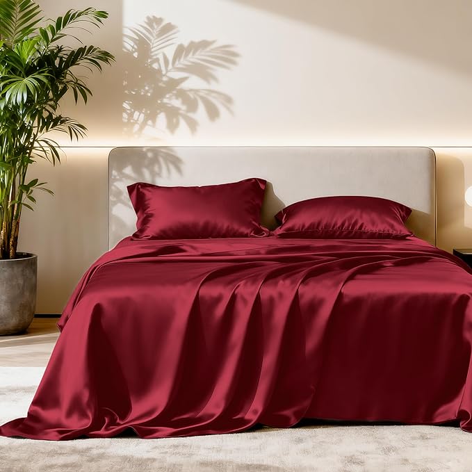 Love's cabin Twin XL Satin Sheet Sets by Lovescabin