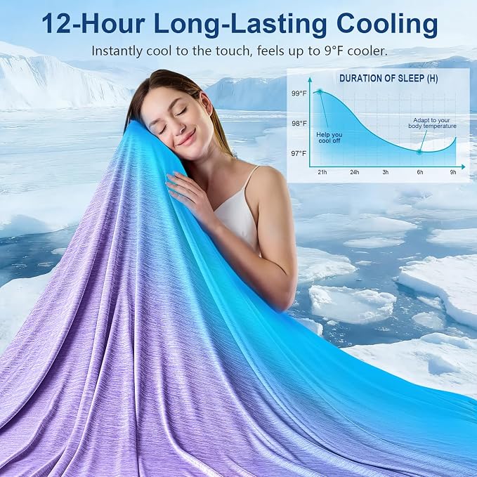 KMUSET Cooling Blanket Throw, Double Sided Summer Cooling Blankets - Image 2