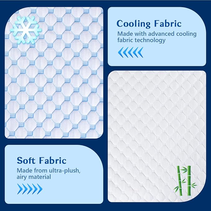 Stomach Sleeping Pillow for Stomach & Back Sleepers, Cooling Gel Thin Memory - Image 6