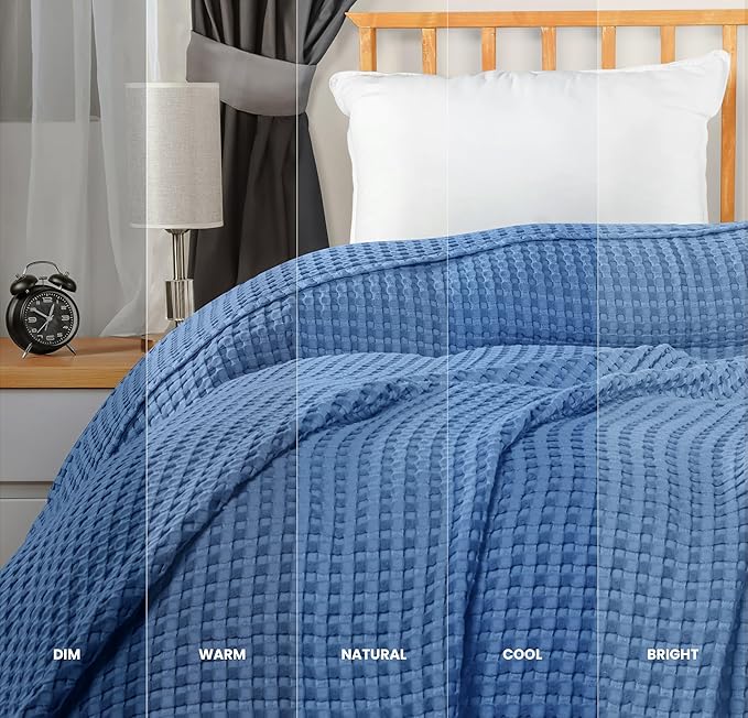 Utopia Bedding 100% Cotton Waffle Weave Blanket King Size - Image 5