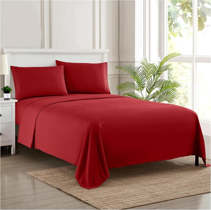 Queen Size Bed Sheets by SweetHomeCollection