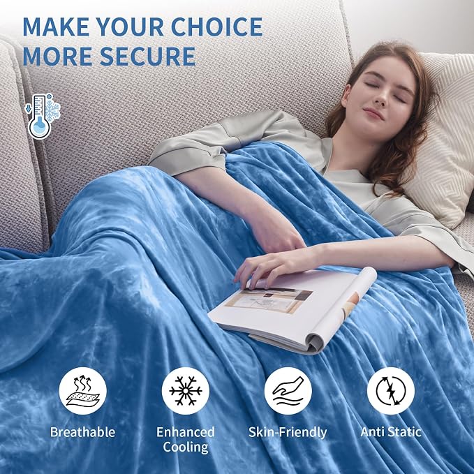 Guohaoi Cooling Blanket for Hot Sleepers and Night Sweats, Decortive Tie Dye - Image 5