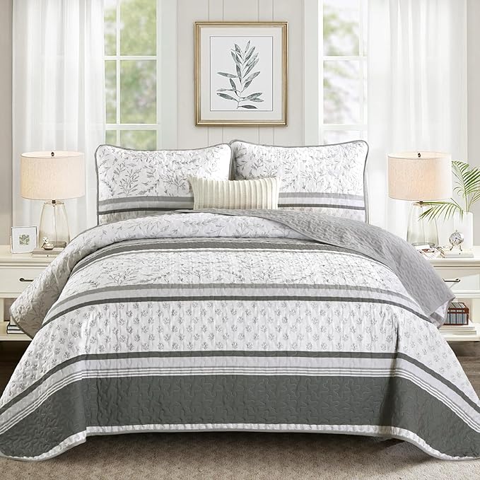 DJY Striped Quilt Set Queen Size by HOME