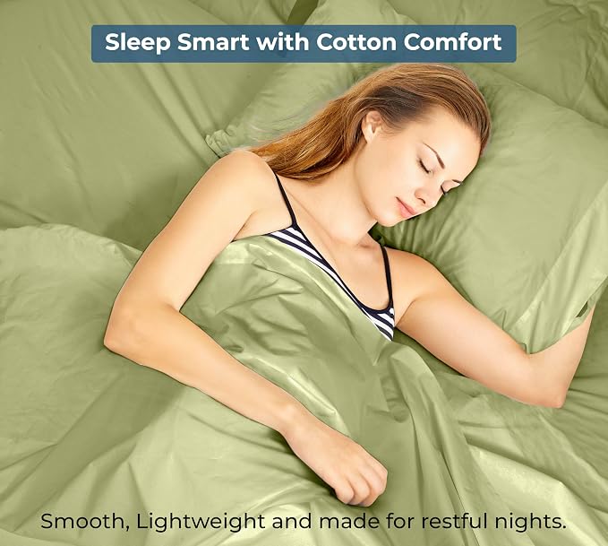 Royale Linens 100% Organic Cotton Twin Flat Sheet Only - Image 9