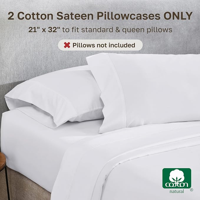 California Design Den Standard Queen Size Pillowcase Set - Image 3