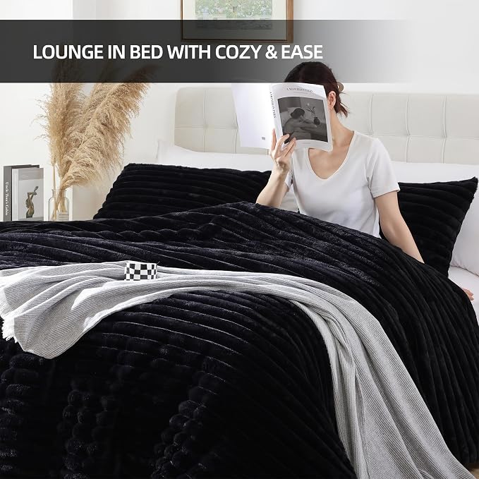 Smoofy Fluffy Full Size Comforter Sets 3 Pieces - Image 6