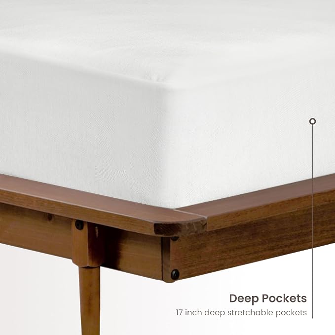 Bioweaves Organic Cotton Jersey Waterproof Mattress Protector King | 76" x 80" - Image 5