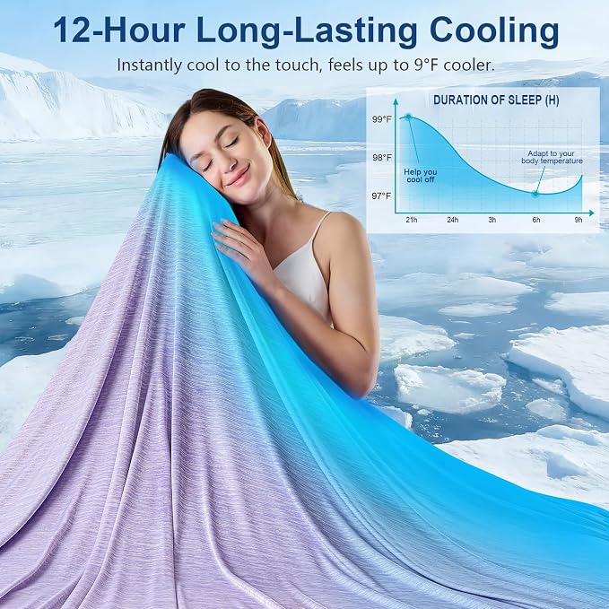 KMUSET Cooling Blanket Queen Size, Double Sided Summer Cooling Blankets - Image 2