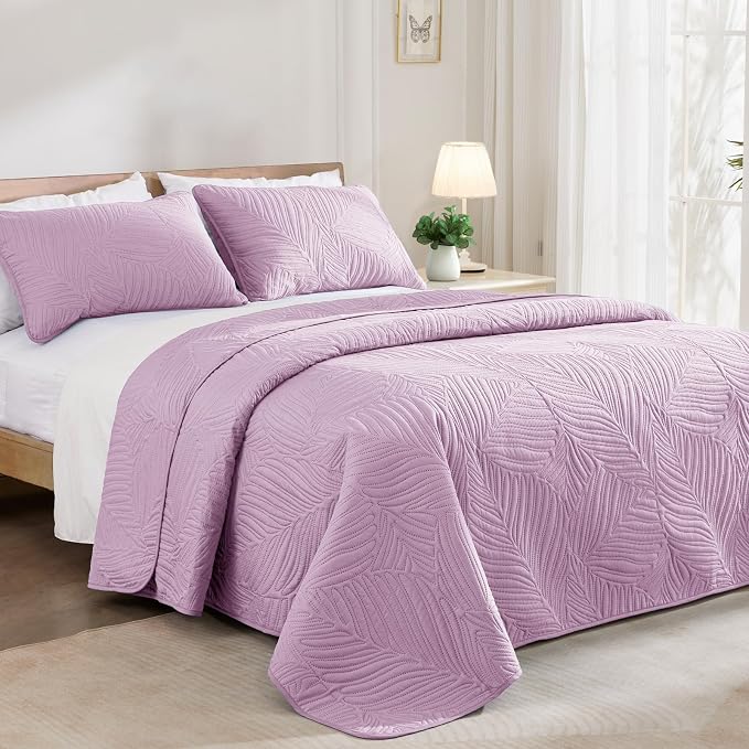 Exclusivo Mezcla Queen Quilt Bedding Set, Lightweight Lilac Quilts Queen Full - Image 2