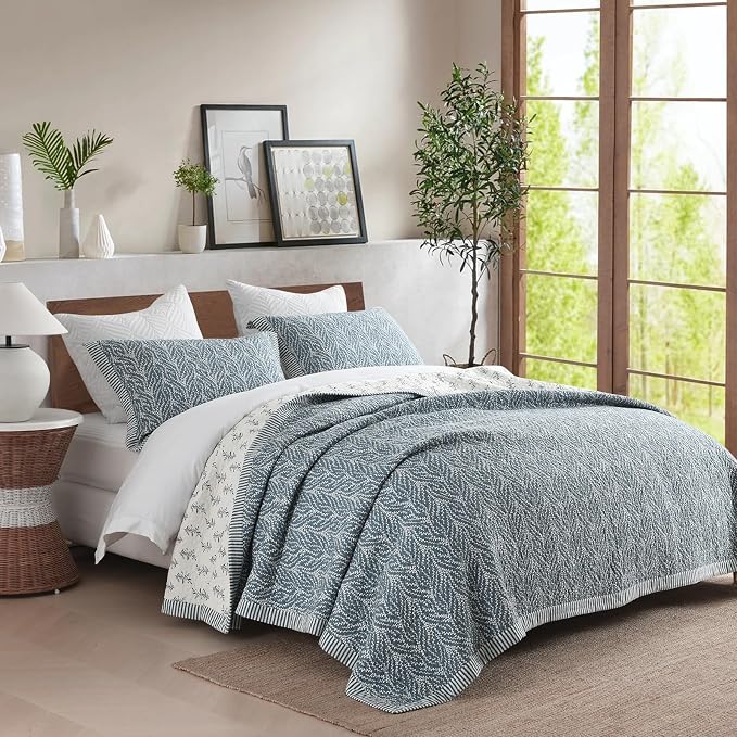 SahSahCasa Quilt Set King Size, 100% Cotton Quilt Bedding Set Bedspread - Image 2