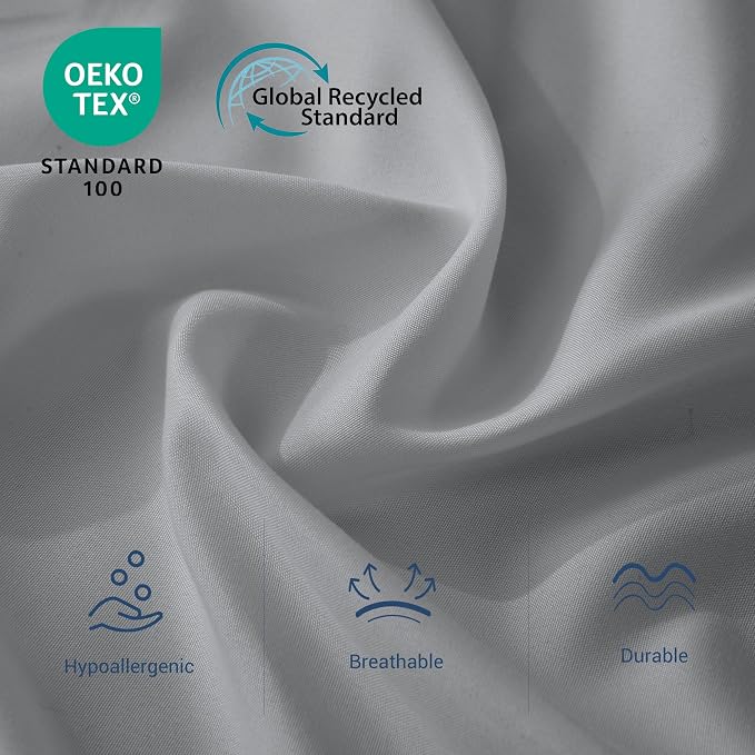 Queen Flat Sheet Only, 1 Pack Top Bed Sheets, Soft Breathable Brushed - Image 2