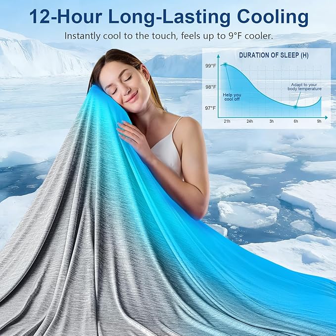 KMUSET Cooling Blanket King Size, Double Sided Summer Cooling Blankets - Image 2
