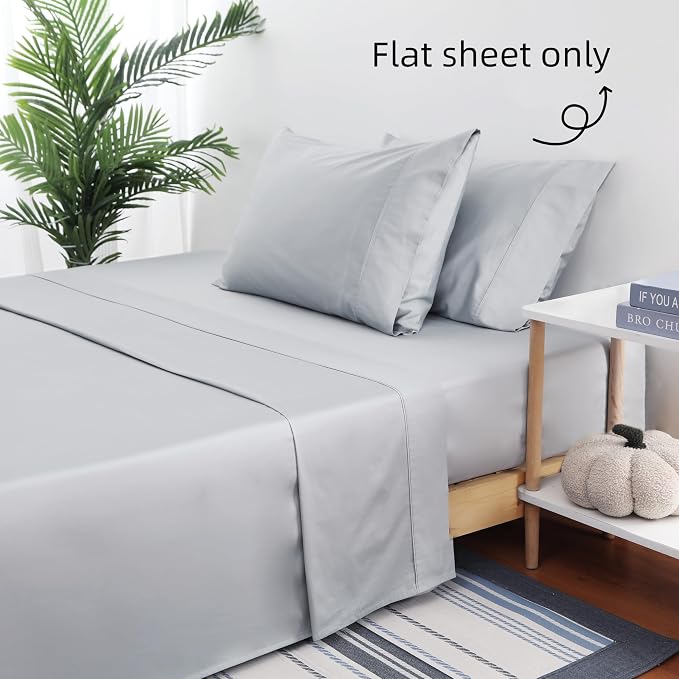 Flat Sheet Only 2 Pack, TwinXL Size 400 Thread Count 100% Egyptian Cotton Flat - Image 5