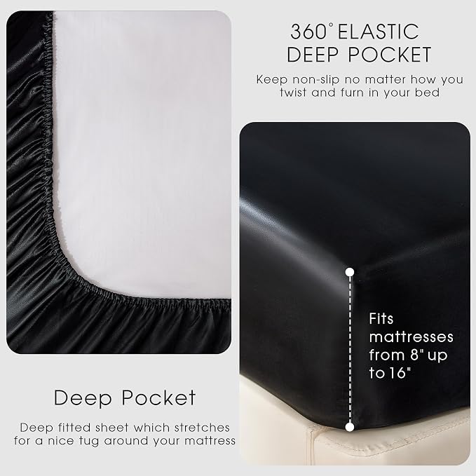 FreshCulture Satin Sheets Full Size - Image 4