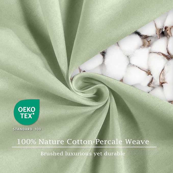 FreshCulture Pure Cotton Fitted Sheets California King Size, 300 Thread Count - Image 6