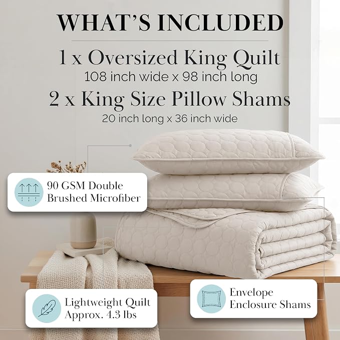 Southshore Fine Living, Inc. Quilted Summer Comforter, King Size Quilt Bedding - Image 2