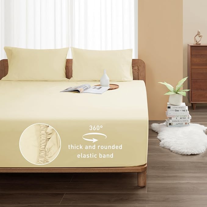 Sunflower King Fitted Sheet, 1-Piece Deep Pocket Fitted Bottom Sheet 16" - Image 2