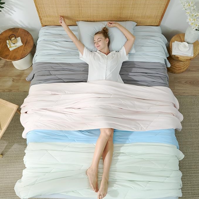 Cozy Bliss Cooling Comforter Queen Size, Cooling Blankets - Image 8