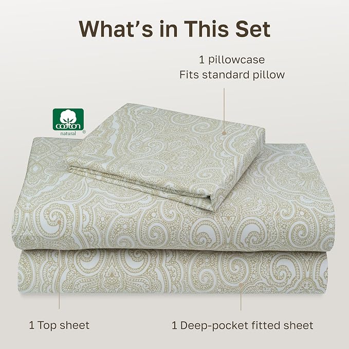 California Design Den Soft 100% Cotton Sheets Twin Size Set, 400 Thread Count - Image 4