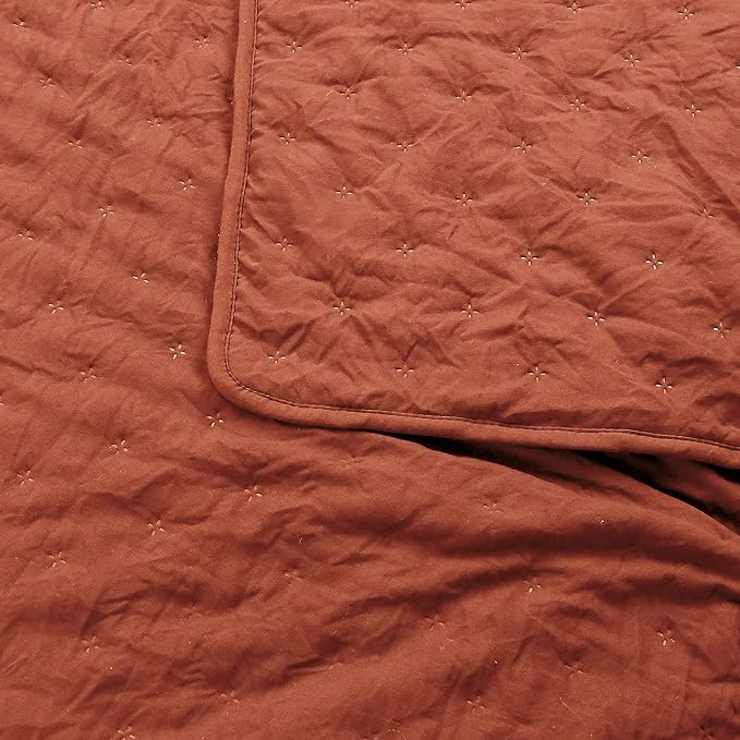 ROARINGWILD Burnt Orange Quilt Sets King Size - Image 5
