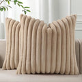 Pallene Faux Fur Plush Throw Pillow Covers 20x20 Set of 2, Luxury Soft Fluffy by PALLENE
