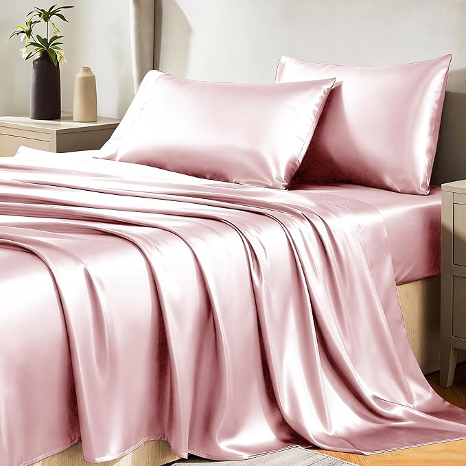 CozyLux Satin Sheets Full Size Sheets by CozyLux