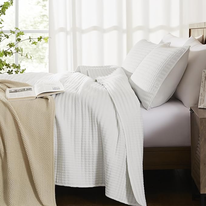 WRENSONGE White California/Oversized King Size Quilt Bedding Set - Image 4