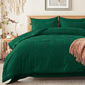 Zzlpp Full Comforter Set 7 pieces, Emerald Green Tufted Bed in a Bag by ZZLPP