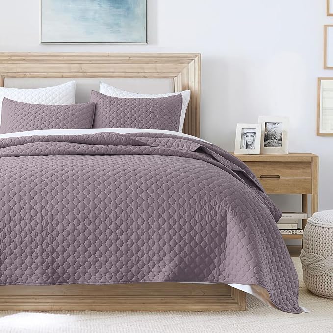 HORIMOTE HOME Quilt King Size Grayish Purple, Lightweight Quilt by HORIMOTEHOME