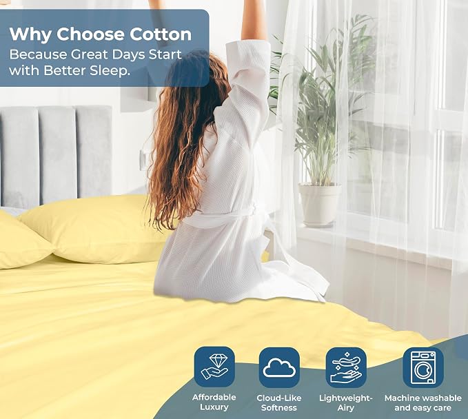 Royale Linens 100% Organic Cotton Twin Flat Sheet Only - Image 7