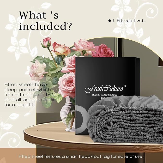 FreshCulture California King Fitted Sheet Only – Premium Hotel-Quality Fitted - Image 5
