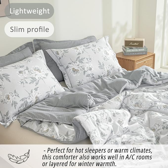 LEMIROE Floral Cotton Comforter King Size - Image 3