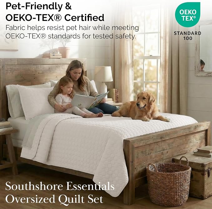 Southshore Fine Living, Inc. Quilted Summer Comforter, King Size Quilt Bedding - Image 7