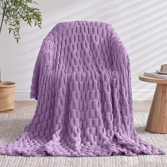 Knitted Weighted Blanket Adults, No Beads Heavy Blanket 36” x 48'' 5lbs - Image 9