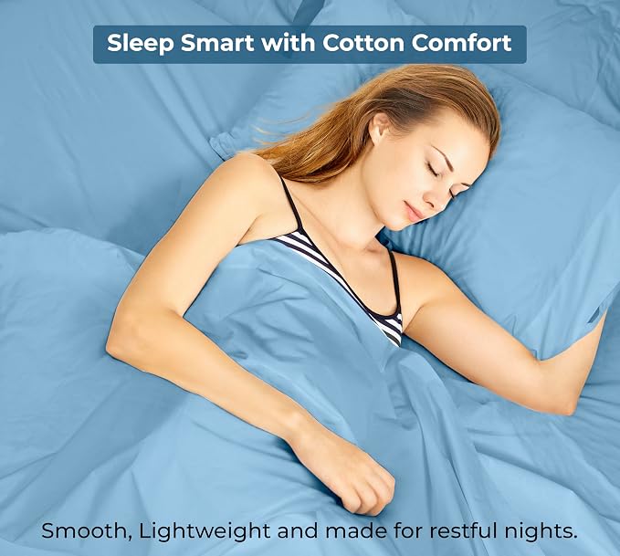 Royale Linens 100% Organic Cotton Full Flat Sheet Only - Image 9