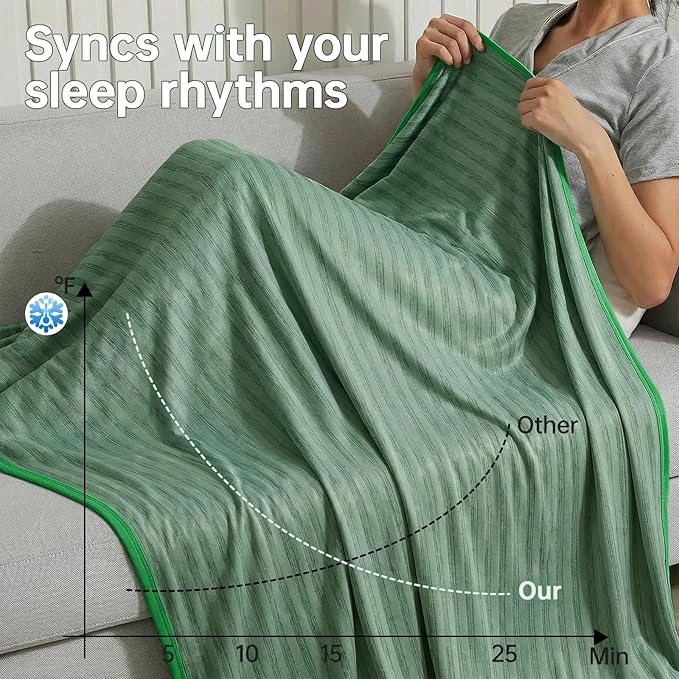 Guohaoi Cooling Blankets for Hot Sleepers, Arc-Chill Q-Max >0.5 Cool Fiber - Image 4
