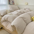 mixinni Tan Striped Duvet Cover Queen Size by mixinni