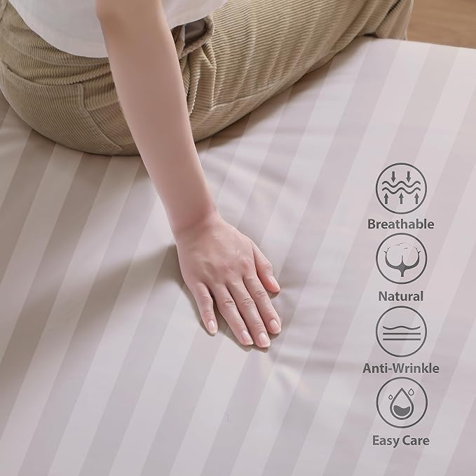 100% Egyptian Cotton Fitted Sheet Twin Size, 600 Thread Count, Single Fitted - Image 2