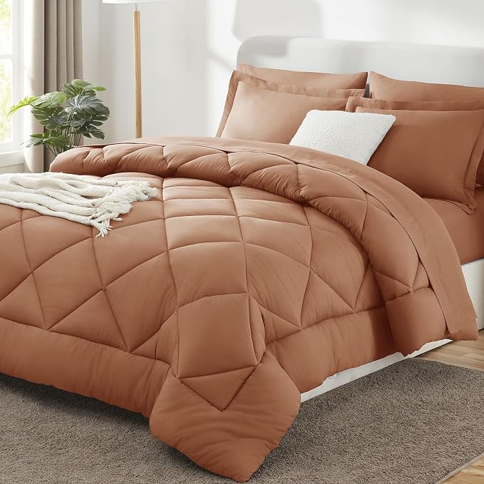 CozyLux King Size Comforter Sets Pumpkin by CozyLux
