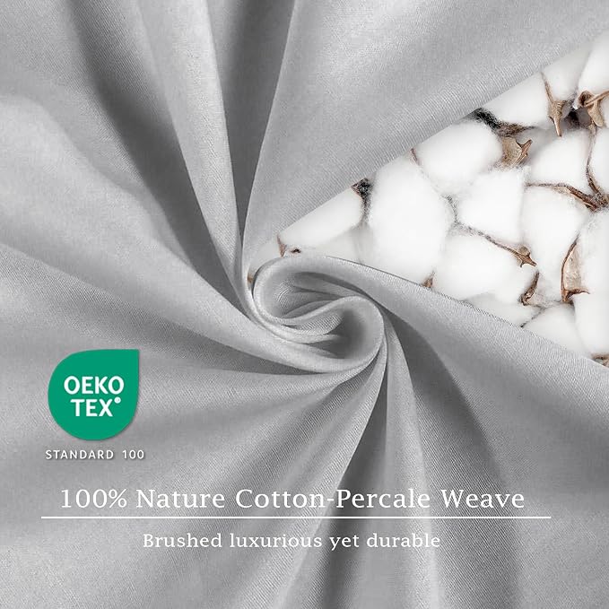 FreshCulture Pure Cotton Fitted Sheets King Size, 300 Thread Count Percale - Image 6
