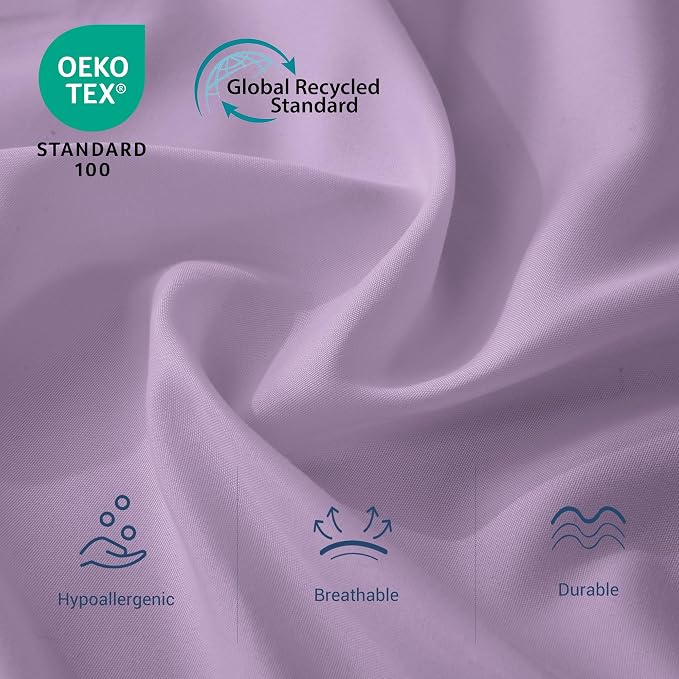 Twin Flat Sheet Only, 1 Pack Top Bed Sheets, Soft Breathable Brushed Microfiber - Image 2