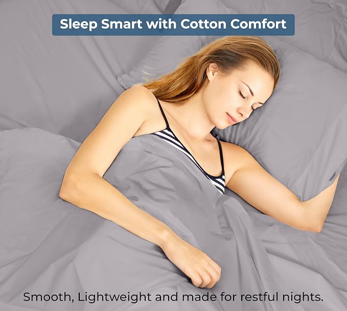 Royale Linen 100% Organic Cotton California King Flat Sheet Only - Image 9