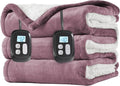 LaffyLo Electric Heated Blanket Queen Size 84 x 90, Dual Control, Fast Heating by LAFFYLO