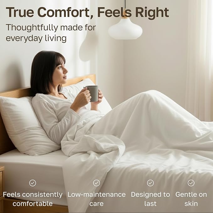 California Design Den Soft 100% Cotton Bed Sheets Full Size Set, 400 TC Good - Image 7