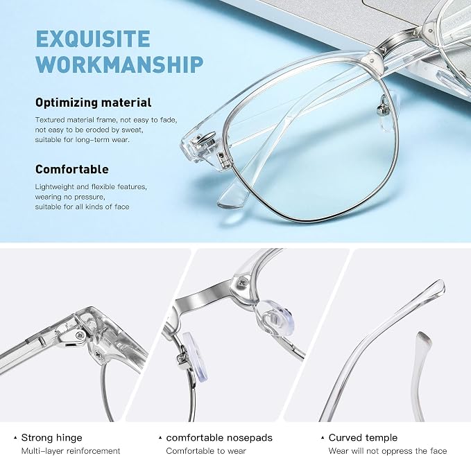 Blue Light Glasses for Woman/Men Computer Bluelight Glasses Womens/Mens - Image 3