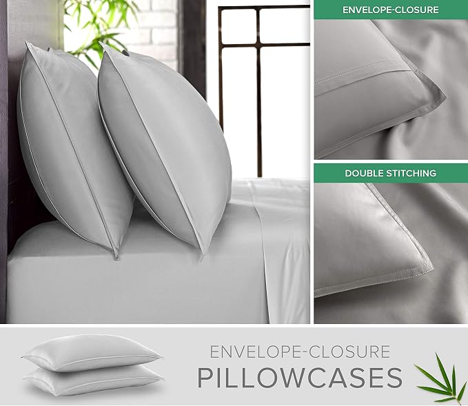 Pure Bamboo Split King Sheets, Genuine 100% Organic Viscose Derived from Bamboo - Image 3